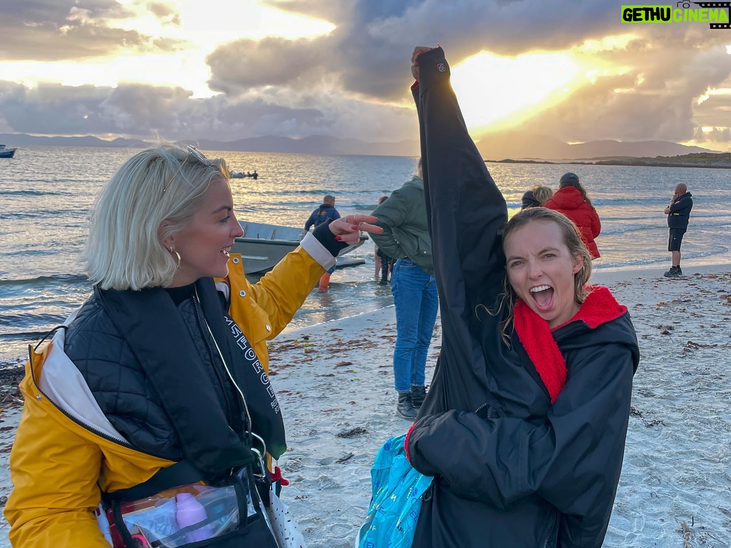 Jodie Comer Instagram - Our film #TheEndWeStartFrom is out in cinemas today! A special shout-out to @lizziemax for helping create the most deliciously epic booby doughnuts for our crew and to @mariedeehan for all of her beautiful work. 🌊 💞