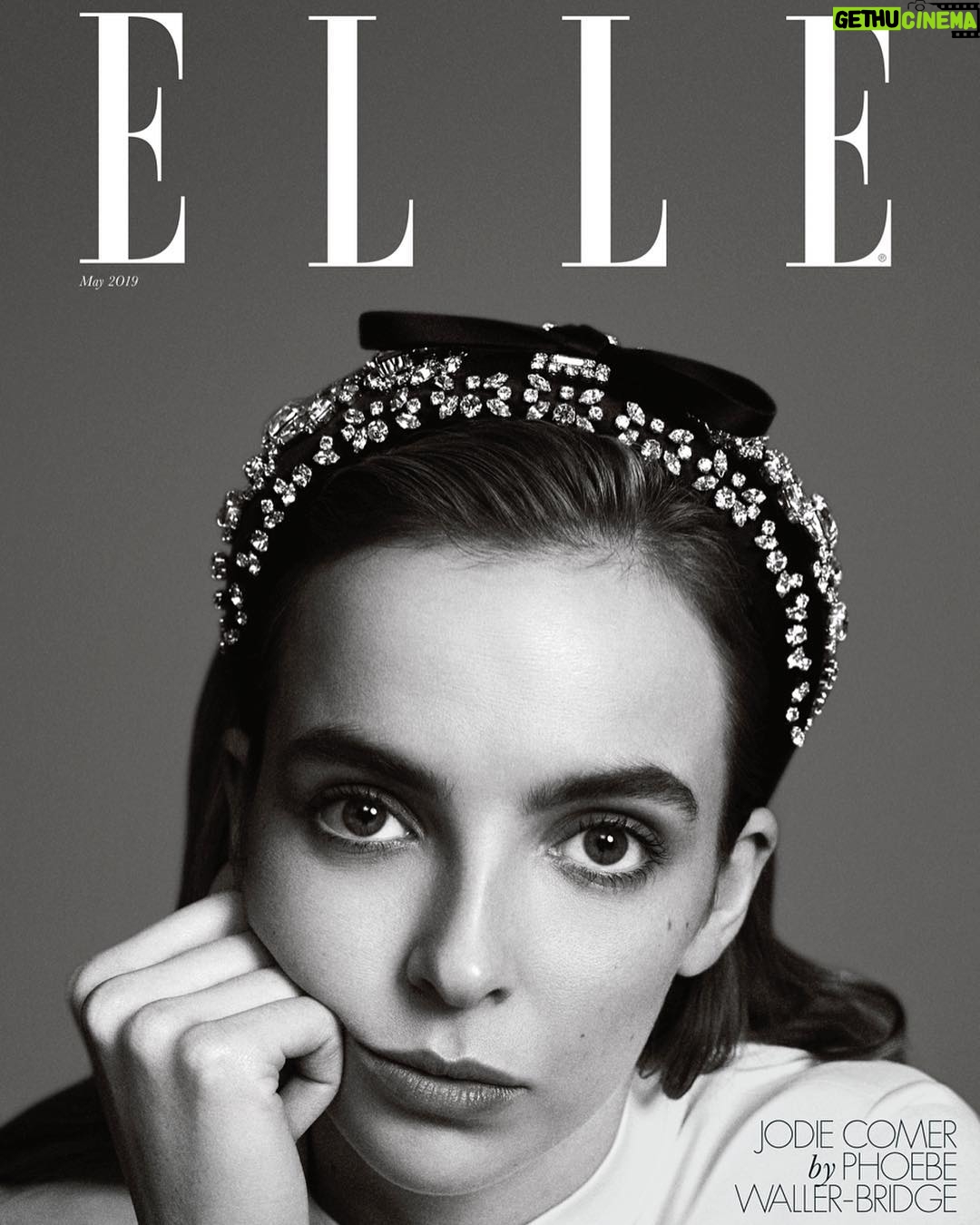 Jodie Comer Instagram - I can’t believe I’m saying this but here is my @elleuk May cover issue!!! Thank you to the incredible team of people who brought their magic and made this happen. It was such a fun experience, especially because I met my new favourite human @celiaburtonmakeup. I have many memories of school lunch breaks walking to the newsagents for 50ps worth of choc nibbles and the new issue of Elle. I’d then sit in the sixth form common room and devour them both. Now I see this. Thank you @amcelle and @elleuk 🌱💫🖤 | Photography: @maltoni Styling: @jennedykennedy Interview: Phoebe Waller bridge Makeup: @celiaburtonmakeup Hair: @naokawakamihair Creative Director: @misterthomasjames