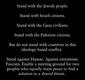 Jodie Sweetin Instagram - I am sad for HUMANITY. 
NOBODY wins in this. Except greed, terror, and oppression ALL around.
I don’t need one comment on this, so I’m turning them off. 
I have been trying to figure out complicated thoughts on all this.
I met my sister friend @theceliabehar for coffee today and she sent me this post, which is exactly how I feel. 

I am sad. Just very, very sad.
To have love for the world, without regard to religion, country, or race means always being broken hearted at just what we are capable of.

*I AM NOT THE ORIGINAL POSTER OF THIS! I didn’t write it… I’m not sure who to tag though… if someone finds out, please share and I will!! It’s a screenshot and it didn’t have it!**
It just captured exactly what I couldn’t seem to put into words myself.
