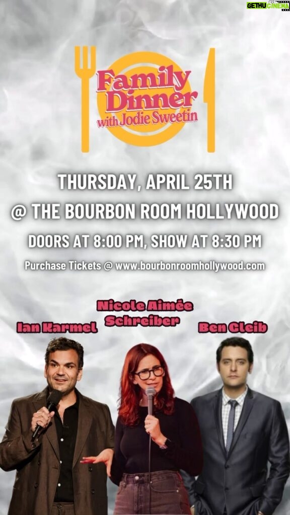 Jodie Sweetin Instagram - 🎟️ Last Chance For $20 Presale Tickets 🎟️ Get your presale tickets right now while you still can to celebrate the 💨 High Holidays 💨 featuring comedians @nicoleaimee (Comedy Central), @bengleib (Showtime), and @iankarmel (The Late Late Show)— Thursday, April 25th at 8:30 pm. At the @BourbonRoomHollywood!