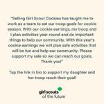 Jodie Sweetin Instagram - Help Bea and her troop reach their goals and support the @girlscouts and their initiatives to be inclusive of ALL girls. Link in bio to get your cookies! 🍪