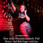 Jodie Sweetin Instagram – Jodie Sweetin credits her #FullHouse castmates Bob Saget and Dave Coulier for being supportive role models. “As an adult, Bob and I were always going back and forth joking, and I just absorbed so much,” she says.

“When we lost him, I realized how deeply comedy and stand-up comedians impacted my life,” adds Sweetin. “I learned no matter what the horrific situation, you can always make it funny.”

“She has a lot to draw upon,” confirms Andrea Barber, who played Kimmy Gibbler on “Full House.” “She’s been through a lot of s— in her life, so the best way to deal with it is to be honest about it and make people laugh.”

Learn more about Sweetin’s comedy show, “Family Dinner,” at Hollywood’s storied Bourbon Room at the link in @latimes_entertainment’s bio.

📸 @therealchristinahouse