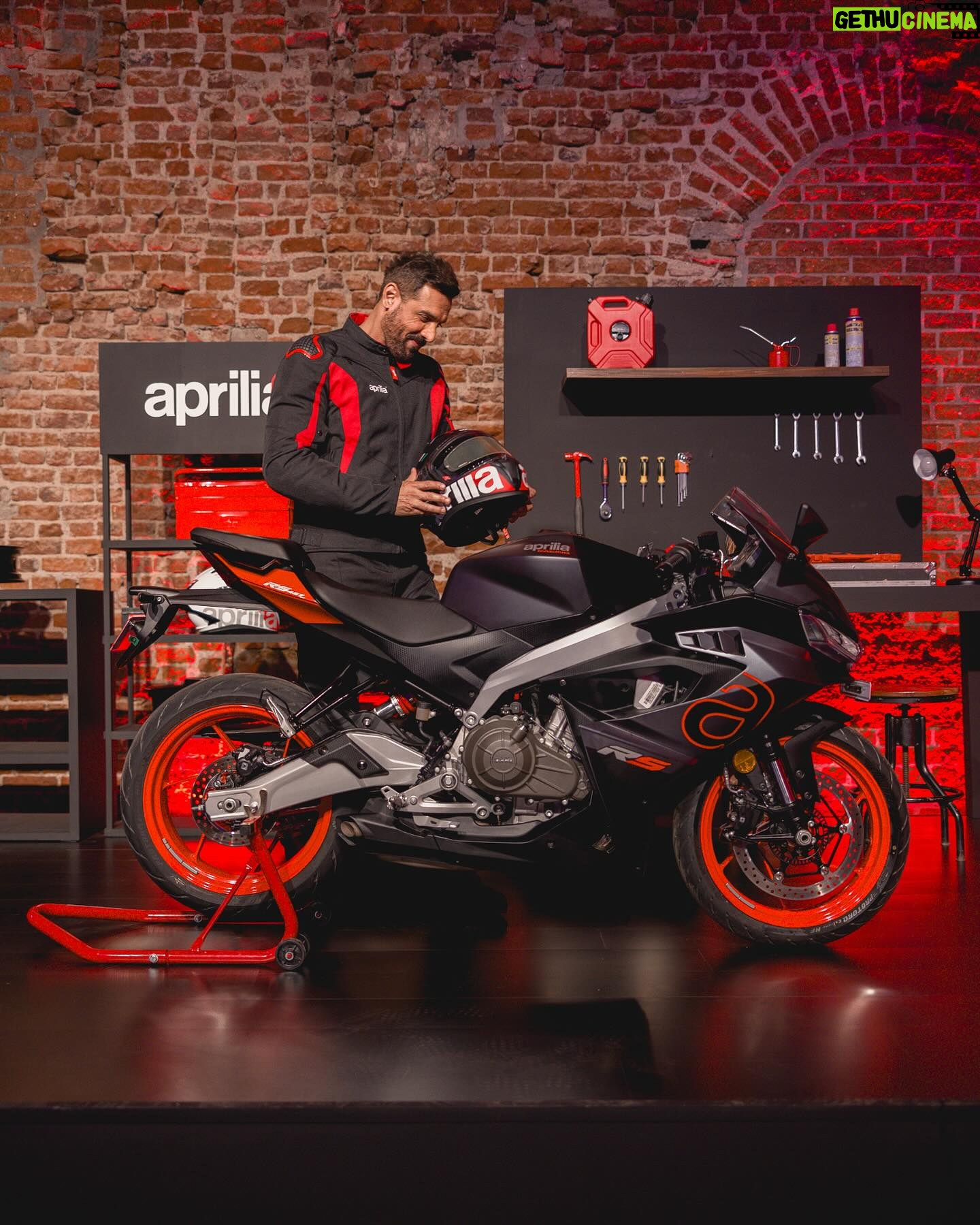 John Abraham Instagram - Motorcycling is my religion. It is my way of life. Thrilled to announce that I’m joining the Aprilia Racing Squad 🔥and equally thrilled to welcome the RS 457 to my garage, right next to my iconic RSV4. 🏍️ Together, we’ll push the boundaries of racing! 🏍️✨Excited for the rides ahead! #ApriliaIndiaxJohnAbraham #ApriliaIndia #RS457 #BeARacer