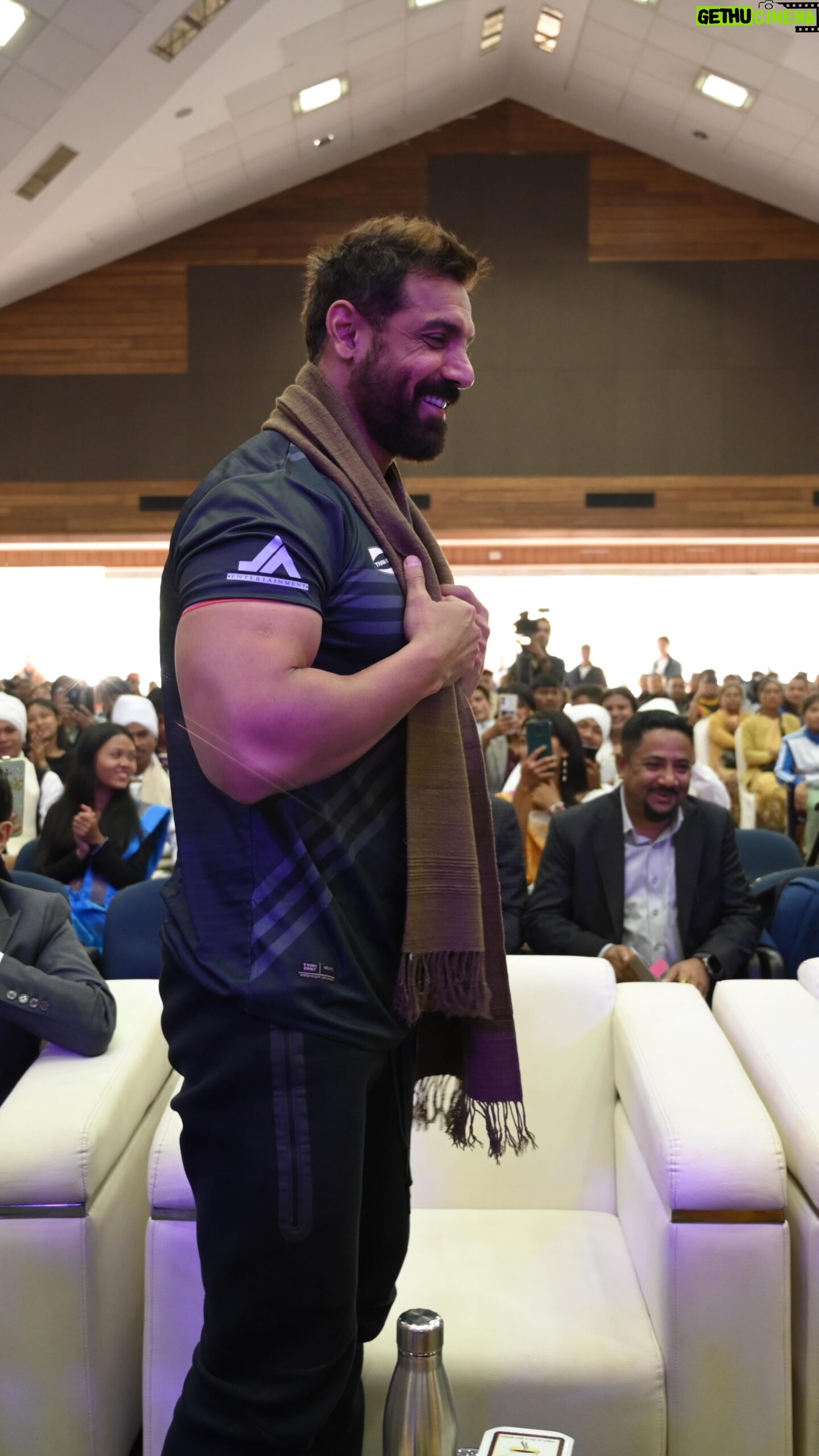 John Abraham Instagram - This is what dreams are made of. ❤️ NorthEast United FC owner, @thejohnabraham is all smiles as he talks about his vision of building a residential football academy in Shillong. 😁 #NEUFC #StrongerAsOne #8States1United