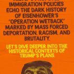 John Leguizamo Instagram - Posted @withregram • @votolatino 🚨Trump’s proposed immigration policies echo the dark history of Eisenhower’s “Operation Wetback” marked by mass forced deportation, racism, and brutality. Let’s dive deeper into the historical contexts of Trump’s plans. On the campaign trail, Trump has repeatedly alluded to an “Eisenhower model” approach to immigration if he wins office. Trump hopes to expand President Dwight D. Eisenhower’s anti-immigration campaign using inhumane strategies to carry out “the largest domestic deportation operation in American history.” Known as “Operation Wetback,” the 1954 enforcement operation led by Eisenhower used military-style tactics to remove Mexican immigrants, some of which were “Mexican-looking” American citizens, from their homes, sending them back to Mexico. Around 1.3 million people were affected by the brutal and armed forced deportation campaign, with some deportees dying due to inhumane transportation conditions that resembled an ‘eighteenth century slave ship.’ At the end of the program, some reports indicate the Immigration and Naturalization Service (INS) deported over one million Mexican “immigrants” nationwide, with 60 percent being U.S. citizens of Mexican descent. Trump’s commitment to implement a program as harsh as “Operation Wetback” should serve as a stark warning as he tells all other Americans that Latinos, the second-largest demographic group in the U.S., should be suspected and othered. Trump’s plans and statements aren’t new, but if Trump wins next year’s election, he intends to follow through. “As Trump and his MAGA supporters seek to remake our nation and our Constitution in his image, they will be coming out in full force to the ballot box a year from now. If they win, we can expect a police state that goes beyond Operation Wetback, creating a human tragedy on a historic scale and irreparably destroying our communities and permanently lowering our leadership and standing on the global stage.” -Voto Latino President @mariateresakumar #trump #immigration #homeishere #protectimmigrantfamilies