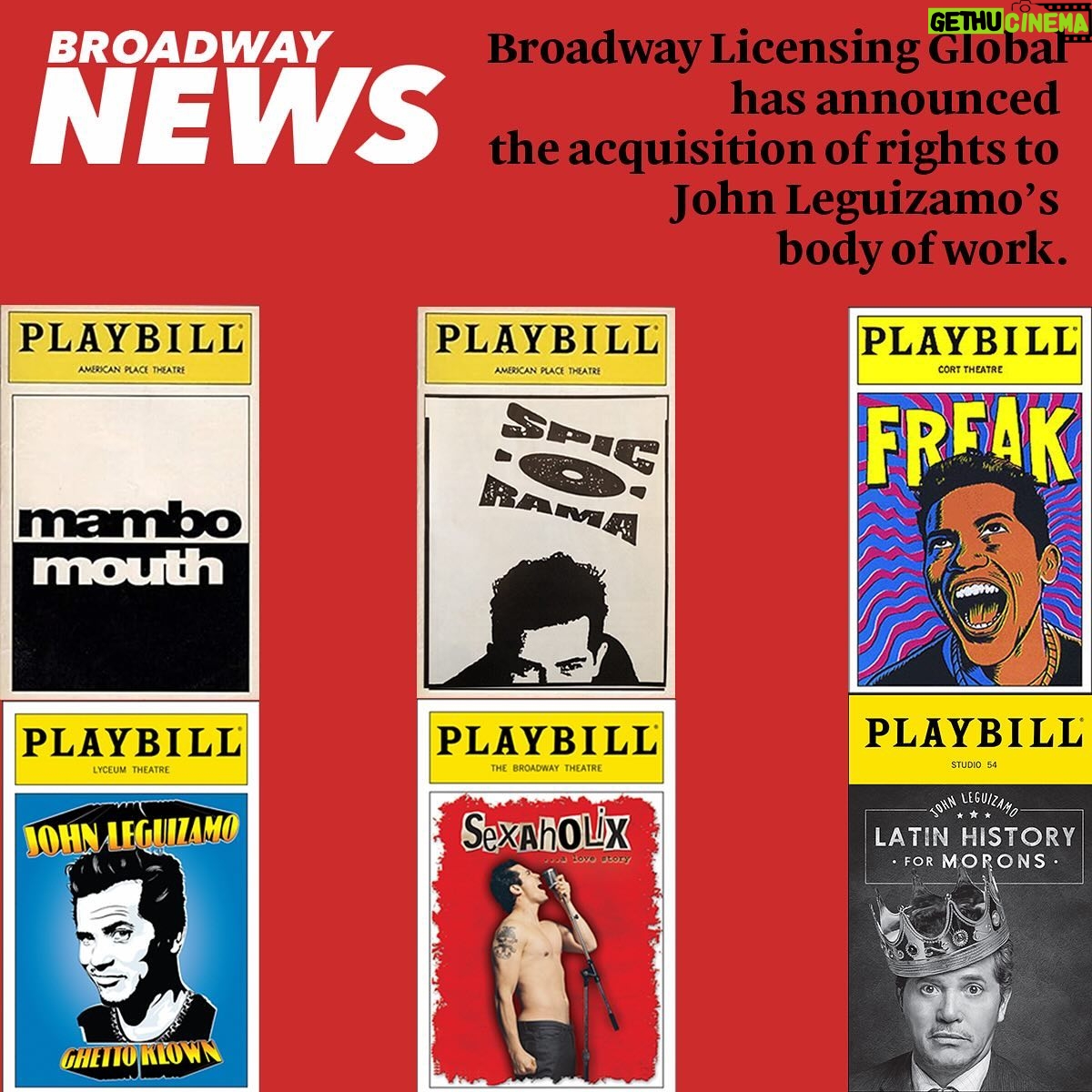 John Leguizamo Instagram - Awesome news to announce! My plays are now available for licensing