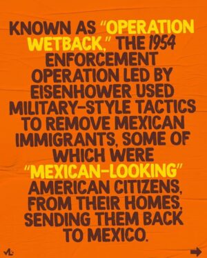 John Leguizamo Instagram - Posted @withregram • @votolatino 🚨Trump’s proposed immigration policies echo the dark history of Eisenhower’s “Operation Wetback” marked by mass forced deportation, racism, and brutality. 

Let’s dive deeper into the historical contexts of Trump’s plans. 

On the campaign trail, Trump has repeatedly alluded to an “Eisenhower model” approach to immigration if he wins office. 

Trump hopes to expand President Dwight D. Eisenhower’s anti-immigration campaign using inhumane strategies to carry out “the largest domestic deportation operation in American history.”

Known as “Operation Wetback,” the 1954 enforcement operation led by Eisenhower used military-style tactics to remove Mexican immigrants, some of which were “Mexican-looking” American citizens, from their homes, sending them back to Mexico. 

Around 1.3 million people were affected by the brutal and armed forced deportation campaign, with some deportees dying due to inhumane transportation conditions that resembled an ‘eighteenth century slave ship.’

At the end of the program, some reports indicate the Immigration and Naturalization Service (INS) deported over one million Mexican “immigrants” nationwide, with 60 percent being U.S. citizens of Mexican descent. 

Trump’s commitment to implement a program as harsh as “Operation Wetback” should serve as a stark warning as he tells all other Americans that Latinos, the second-largest demographic group in the U.S., should be suspected and othered.

Trump’s plans and statements aren’t new, but if Trump wins next year’s election, he intends to follow through. 

“As Trump and his MAGA supporters seek to remake our nation and our Constitution in his image, they will be coming out in full force to the ballot box a year from now. 

If they win, we can expect a police state that goes beyond Operation Wetback, creating a human tragedy on a historic scale and irreparably destroying our communities and permanently lowering our leadership and standing on the global stage.” 

-Voto Latino President @mariateresakumar 

#trump #immigration #homeishere #protectimmigrantfamilies