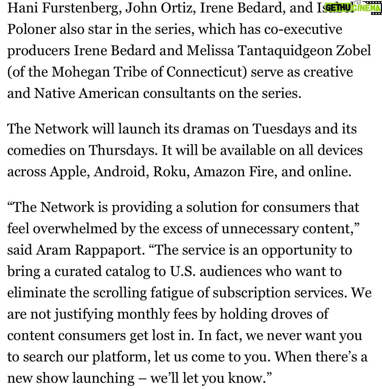 John Leguizamo Instagram - Check out the fantastic and free new streamer THE NETWORK, with curated content! My new show GREEN VEIL is airing on Tuesdays.