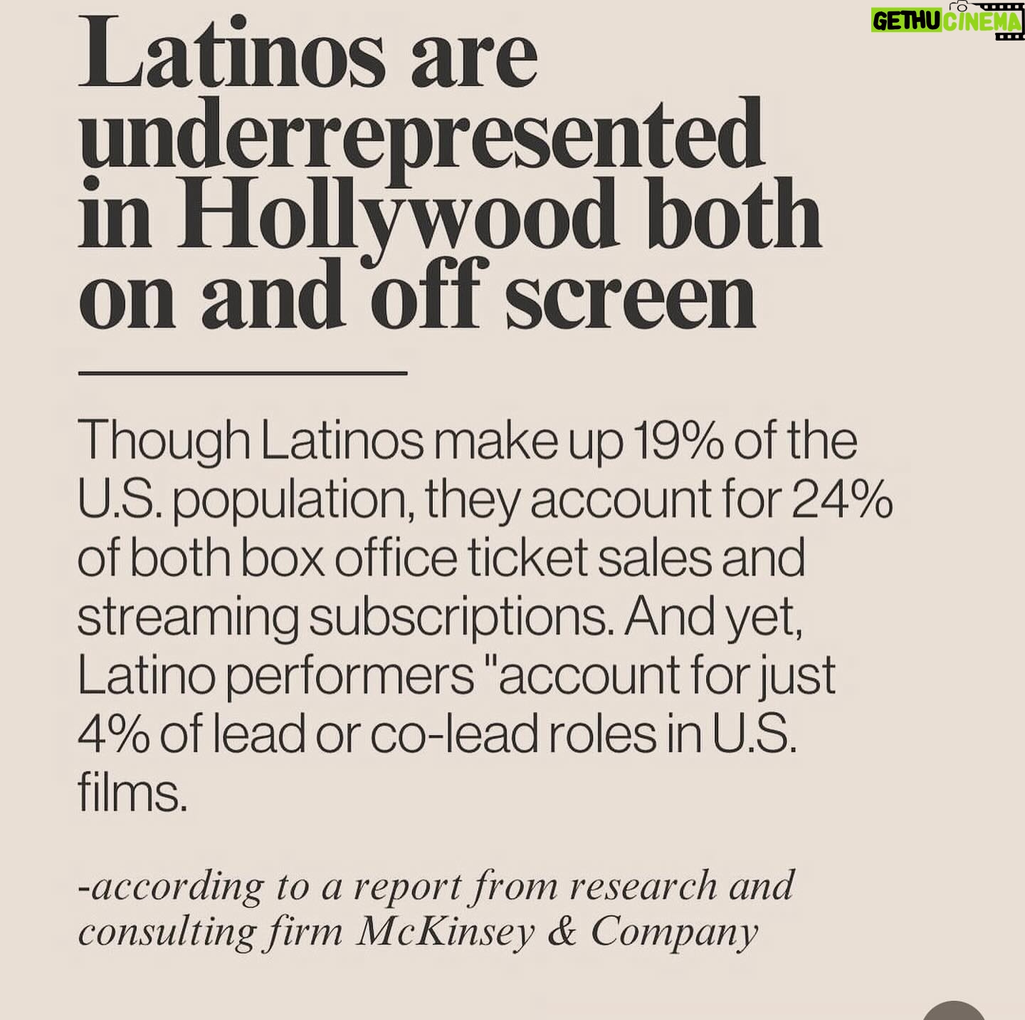 John Leguizamo Instagram - The facts on Latino representation! We need to get mad!! 😡