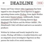 John Leguizamo Instagram - @deadline so excited to be a part of this brilliantly written series. Can’t wait to bring my character Esposito to life! I’m a huge fan of Dennis Lehane and Taron Egerton.