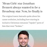 Jonathan Bennett Instagram – Thanks for the @spamalotbway and @hallmarkchannel love @todayshow