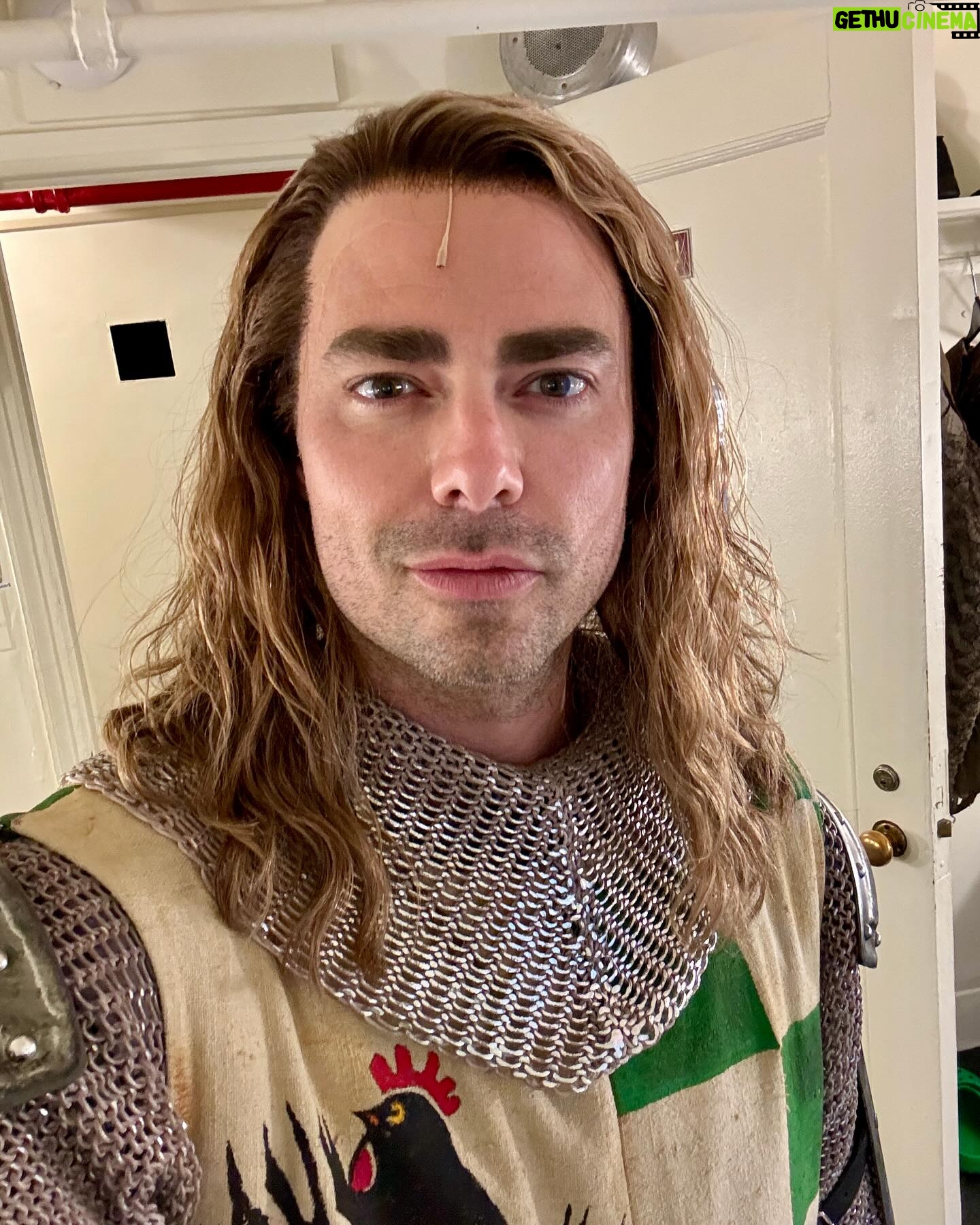 Jonathan Bennett - 14.6K Likes - Meet Sir Robin. Playing this character, so far has been such a healing journey for my life. Sure he’s the knight that’s afraid to fight, but he’s also the knight who loves music and dancing and most of all MUSICAL THEATER! For the first 15 years or so of my career I had to hide who I was, I had to walk into auditions and on sets and be the “straight hot guy” for the TV show or movie audition. Hide the thing I loved most in the world (musical theater) because if they knew I was listening to Wicked on the drive here, the producers might think I was gay, and then I won’t get the job.
8 nights a week, I stand on a Broadway stage at the St James theater and sing a song at the top of my lungs about how beautiful and magical BROADWAY is. This is so incredibly special and healing for my younger self, I feel like I’ve finally come home. There’s no place like home.
Come see @spamalotbway I’m in the show through April 21st!