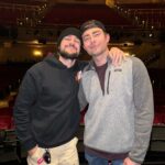 Jonathan Bennett Instagram - Bros before shows. 💙 @tyler_hynes B4L @spamalotbway