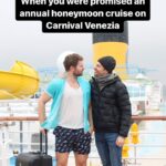 Jonathan Bennett Instagram - #CarnivalPartner All ready to set sail for our 2nd Annual Honeymoon on @carnival when Jonathan’s lifelong dream came true. What would you do in this situation? And whose other half needs to take them on an annual honeymoon? Tag them below.
