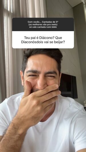 Jonathan Nemer Instagram - Essa cantada é só pros irmãos da igreja 😂😂😂😂😂 De tão ruim ficou boa HAHAHAHAHAHHA

PRÓXIMOS SHOWS:
21/02 Diadema/SP 
22/02 São Bernardo do Campo/SP 
23/02 Limeira/SP 
24/02 Santana de Parnaíba/SP 
26/02 Atibaia/SP 
27/02 Praia Grande/SP ESGOTADO
28/02 Ubatuba/SP 
29/02 Guarujá/SP ESGOTADO
14/03 Curitiba/PR
15/03 Goiânia/GO
16/03 Brasília/DF
17/03 Anápolis/GO
19/03 São José dos Campos/SP
20/03 São Paulo/SP
21/03 Rio de Janeiro/RJ
22/03 Duque de Caxias/RJ

INGRESSOS: jonathannemer.com.br