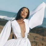 Joselyn Dumas Instagram - Thank You…. 🤍 Stylist @kelvincentgh Photography @stevemorrism Dress @epiphani_official Makeup @makeupbyzulky Hair @oh_my_hairr Nails : @miracleonnails Videography: @director_holy Production: @euphoria_africa Location: @rehabbeachclubgh #angelbyhallebailey #hallebailey. #virgoseason #virgo #virgofacts #joselyndumas