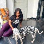 Joselyn Dumas Instagram - …Show by hand✋🏾😍 if you’re a #DogLover 🐶 ? …New addition to the family #Dalmatian and they❤️eating their pellets from @bricopet_ghana