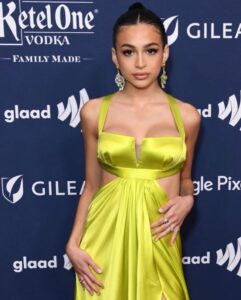 Josie Totah Instagram - wearing custom @bachmai at last nights @glaad awards. so proud of our entire cast and crew and thankful for the special night💖 Styling: @itsamandalim Mua: @artistrybystephen_ Hair: @rickymotahair Personal 📸: @michaelstewartofficial Asst style: @wifeymyass.