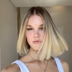 Joy Corrigan Instagram - Fresh haircut thanks to bae @andreahenty 🙏🏻 color: @by.sagee @bomanesalon 💇🏼‍♀️🤍