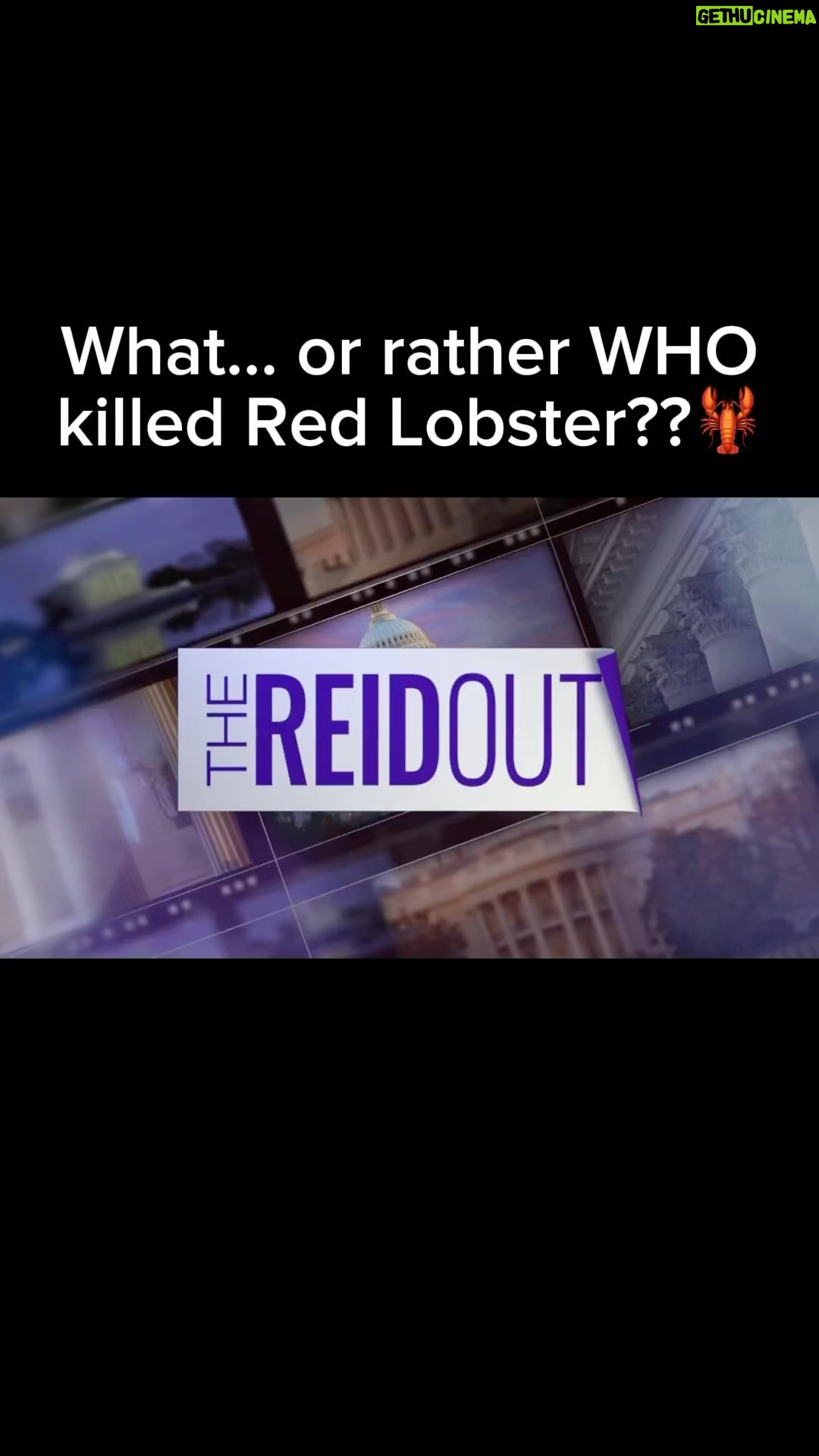 Joy Reid Instagram - The story of greed, and the death of #redlobster … my @thereidout segment featuring my friend @stephruhle this week. 🦞🦞🦞 #greedflation #greed #capitalism #hedgefunds