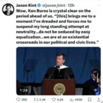 Joy Reid Instagram - Quite a warning here from documentary filmmaker @kenlburns about the stakes of the November election…