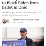 Joy Reid Instagram - These people are insidious… . Repost from @scottdworkin • ALERT: In Ohio Republicans are refusing to add President Biden to the ballot unless their unrelated policy demands are met. Please share this to help expose their anti-American scheme. https://www.dworkinsubstack.com/p/gop-exposed-for-plan-to-block-biden
