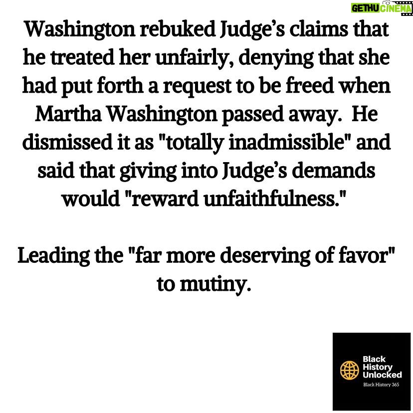 Joy Reid Instagram - What an irony that upon emancipation so many freedmen choose the name Washington for themselves. So many that between then and the descendants of the Washington’s slaves, something like 90 percent of Americans named Washington are Black. . Repost from @blackhistoryunlocked • The story of Ona Judge’s escape begins on May 21, 1796, when she escaped in the middle of a presidential dinner after learning that Martha Washington was going to give her to Washington’s granddaughter. Sources: National Park Service, blackpast.org, All That’s Interesting & New York Historical Society