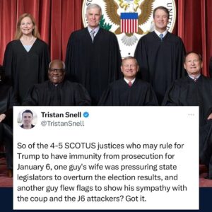 Joy Reid Instagram - And if Trump becomes president again (likely for life) those two corrupt justices will retire so Trump can replace them with 30 or 40 something year old versions of themselves. 

That would mean Trump would be the one to appoint FIVE OUT OF THE NINE justices on the court. It would be his court majority in place for likely the rest of our lives. Let that sink in. 

Every civil right of the 20th century— everything that made Black people, women and nonwhite immigrants full citizens, and every regulation of big corporations and oligarchs, the Voting Rights Act and as Clarence has signaled, likely even Brown v Board— would be gone, likely for good. This election is NOT about Joe Biden. It’s about US, and whether WE will retain any rights at all after 2024. Wake TF up, people. Trump is not coming back into power to give you a “stimmy” check. That was due to the pandemic he mismanaged, not because he magically loves sending Black people money. WAKE UP! Don’t walk us deliberately into the #handmaidstale or 1930s Germany! 
.
Repost from @tristansnell