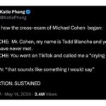 Joy Reid Instagram – How it’s been going for Trump defense attorney Todd Blanche, apparently… #trumpnytrial #trumpcriminaltrial