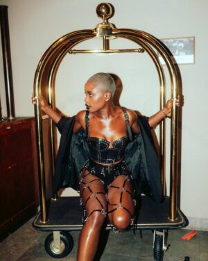 Joy Sunday Instagram - just a little falling in love for your Friday evening 🖤🩶

thank you to @swarovski @jeanpaulgaultier  and the @friedrichstadt.palast for a dazzling evening 🤩

garment 🗝️ @zanabayne   @ysl 
shoes 👡 @jimmychoo 
jewelry 💎 @swarovski 

styling 🥰 @godarrylgo 
makeup 🥹 @rim_zemuye 
hair 🧑🏿‍🦳 @reydybarbershop 
photos 🤯 @ricki.nalu