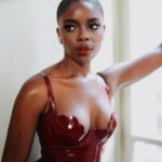 Joy Sunday Instagram - a bloody good time at the BAFTAs 🩸♥️ what a night. thank you to @lancomeofficial 🥰 my deepest love and gratitude to the visionary @godarrylgo and the masterful @officialsheiks #daleybeat hair by @sachamass of course! 💞💞 photos by new faves @nishajohny @jonathanjacobs_ 😘 @theledecompany ❤️ #baftas #joysunday #redcarpet