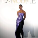 Joy Sunday Instagram – only the latest @laquan_smith for the latest @lancomeofficial girl ✨💜 

last night was magical. I’m so lucky to have shared this moment with my family. I’m grateful to all the spirits that made us feel at home. Thank you to Sheika for fixing my makeup every 3 seconds since I kept tearing up 🤣 and shoutout to the only @kamkorderz for making my mama radiant!

I know yall are tired of the novels, so I’ll keep it simple, beautiful. thank you. 🌹🤍

#lancome #makeupbysheiks #joysunday