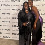 Joy Sunday Instagram – only the latest @laquan_smith for the latest @lancomeofficial girl ✨💜 

last night was magical. I’m so lucky to have shared this moment with my family. I’m grateful to all the spirits that made us feel at home. Thank you to Sheika for fixing my makeup every 3 seconds since I kept tearing up 🤣 and shoutout to the only @kamkorderz for making my mama radiant!

I know yall are tired of the novels, so I’ll keep it simple, beautiful. thank you. 🌹🤍

#lancome #makeupbysheiks #joysunday