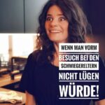 Joyce Ilg Instagram - Wer kennts? Keinen Bock auf den Besuch bei den Schwiegereltern! 🤣  #Schwiegereltern #Eltern #nichtlügen #ehrlich @ChrisHalb12