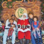 Jude Demorest Instagram - our first time meeting Santa… and Spider-Man… and Black Panther and Okeye… in the same day?! a VERY Merry Christmas to you and yours from me & mine.🤍🙏🤘🕸️❄️🎄👼🏽