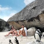 Julia Flabat Instagram - Un moment unique 😍 📍Boulders beach Step 2 La plage où tu peux chiller avec les pingouins 😍🐧 Tag la personne que tu aimerais emmener ici - Trop hâte de vous partager en story 🐧🐧🐧
