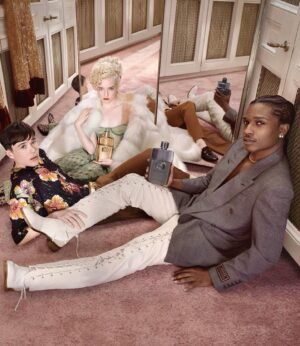 Julia Garner Instagram - I’m so thrilled to be part of the new Gucci Guilty campaign with Elliot Page and A$AP Rocky, celebrating love in all its forms, self-acceptance and expression. #GucciGuilty 💕
Shot by @_glen_luchford 

@asaprocky @elliotpage @guccibeauty