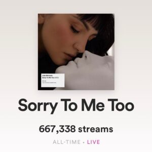 Julia Michaels Instagram - Almost to a million streams in 48 hours🥺 #sorrytometoo