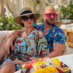 Julia Paredes Instagram - Un peu de Détente au @evabeachrestaurant en amoureux 💕 #dubai#invitation#restaurant#couple#couplegoals