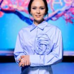 Julia Sanina Instagram - Хто вчора дивився проєкт «Україна неймовірних людей»?) Який талант запамʼятався найбільше?) Style and mua @slavachaika Hair @vi_datsiuk Dress @sayya.official Shoes @kachorovska_atelier