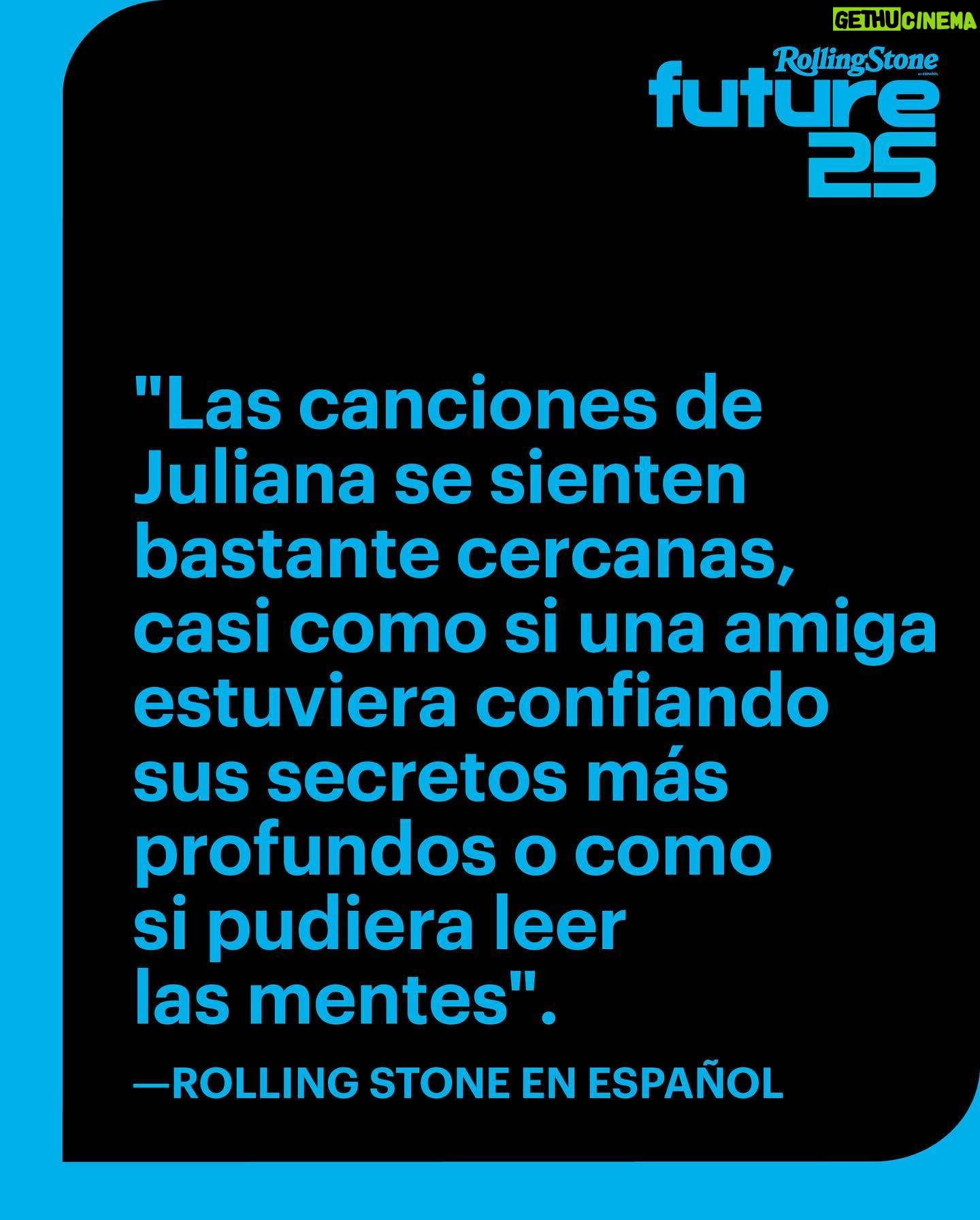 Juliana Velásquez Instagram - #TheFuture25: La cantautora colombiana Juliana Velásquez, destaca por su autenticidad y habilidad para contar historias a través de sus canciones. 🎵 Explora la lista de los 25 artistas que están definiendo el futuro de la música, en #FutureOfMusic de ROLLING STONE en Español (link 🔗 en la bio). . . . #RollingStoneEnEspañol #RollingStone #FoM #FutureOfMusic2024 #Música