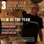 Julianne Moore Instagram – Thank you London Film Critics Circle for nominating May December for Film of the Year, Julianne Moore for Supporting Actress, and Charles Melton for Supporting Actor!