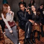 Julianne Moore Instagram - Last night’s #bottegaveneta show was so beautiful- so were my seat mates @freundlich96 @asaprocky @salmahayek Thank you for having us @matthieu_blazy - your work is exquisite, as always @kaymontano @owengould @lucytuckernails @mookievibes @fabricioormonde