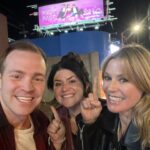 Julie Bowen Instagram - 4 years ago these 3 thought making a teen rom-com would be easy. It wasn’t. Thank you @disneyplus @chineseguy88 for believing in us. Thank you @peytonelizabethlee for saying “yes”! Now go watch Prom Pact on Disney !