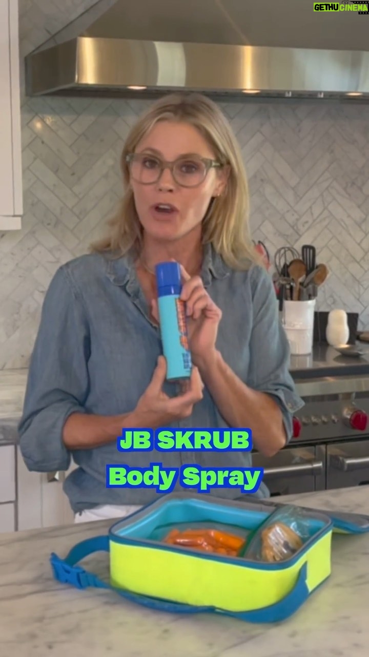 Julie Bowen Instagram - Don’t let your kid be the smelly one at school. JB SKRUB’s Body Spray and Face Pads, the perfect on-the-go cure to stink.