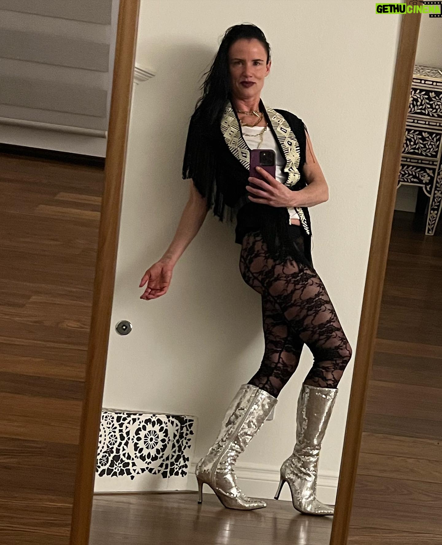 Juliette Lewis - 51.4K Likes - When I organize my closet I always end up trying on possible stage outfits. 🦹♀️ (Rocknroll show coming in June I fckn sware)