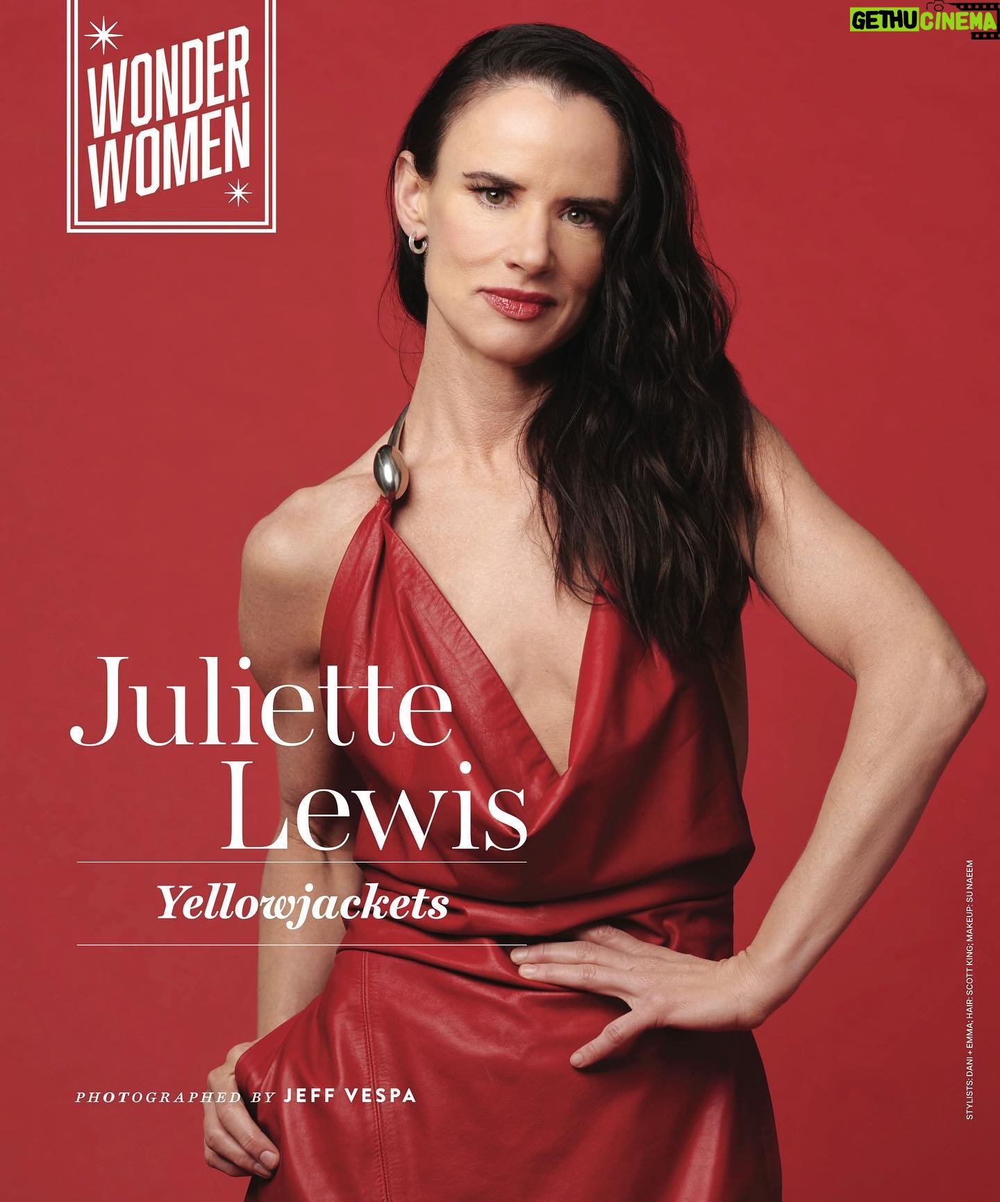 Juliette Lewis Instagram - Thank you for the love & great article 🌹Photographer / Creative Director - Jeff Vespa @portraits @thewrap Styling - @daniandemmastyle Hair - @scottkinghair Makeup - @madeupbysu FYC @yellowjackets 😍💐