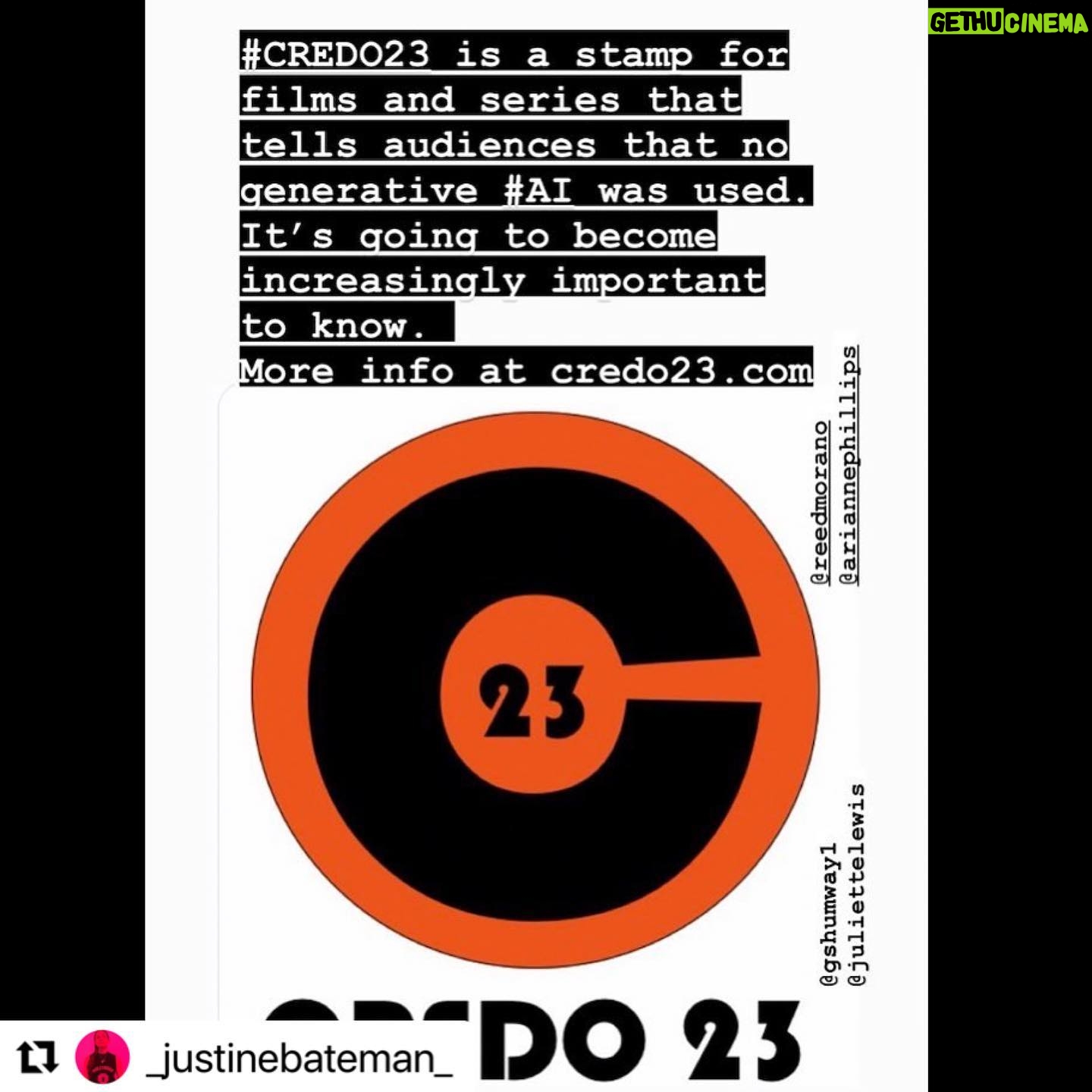 Juliette Lewis Instagram - I added my name along with other incredible artists to the CREDO cause of keeping Entertainment human unless otherwise labeled! For more info go to : credo23.com @_credo23_ 🙌 @_justinebateman_