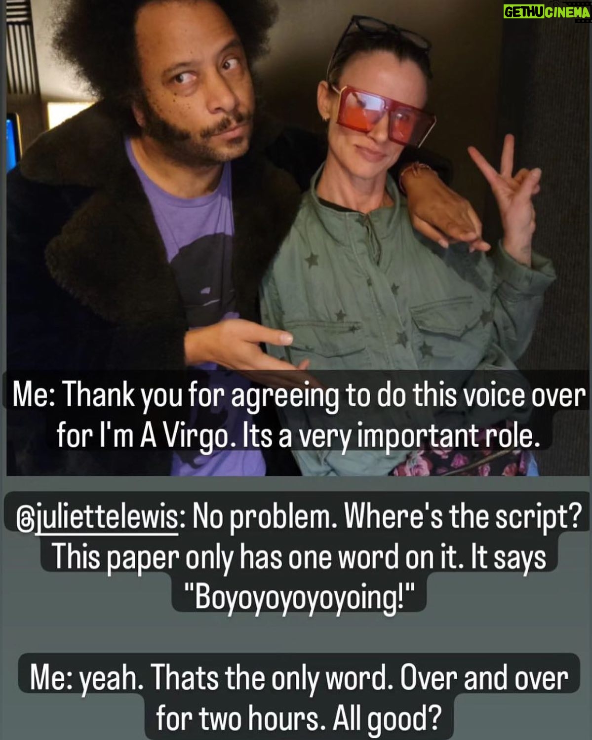 Juliette Lewis Instagram - Funny story, I am in this new show I’M A VIRGO… kind of. 😁 Huge congrats to @bootsriley on once again blowin their minds with another brilliant work that only YOU could dream up. #imavirgo