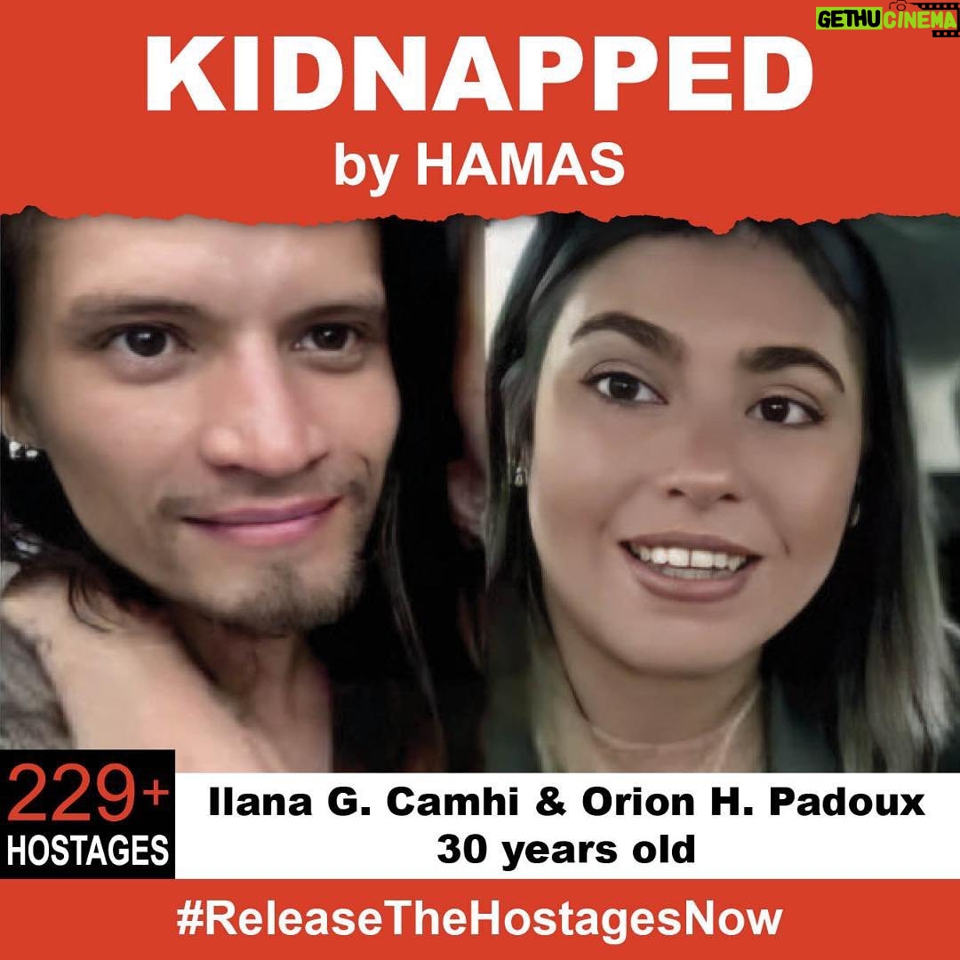 Juliette Lewis Instagram - #Releasethehostagesnow On October 7th, Ilana Camhi and Orion Padoux were stolen from their families when Hamas terrorists invaded Israel. Ilana and Orion are two of over 229 hostages being held captive in Gaza in unknown conditions for over three weeks. They should be home with their families. Release Ilana and Orion now! #ReleaseTheHostagesNow #NoHostageLeftBehind To see photos of all of the hostages and to share a poster yourself, please visit @kidnappedfromisrael